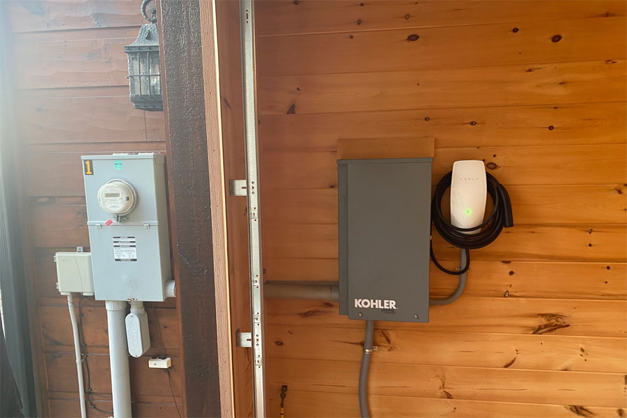 EV Charger In Garage Photo